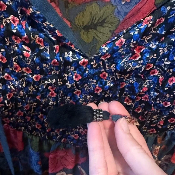 Purple floral blouse - Picture 3 of 4